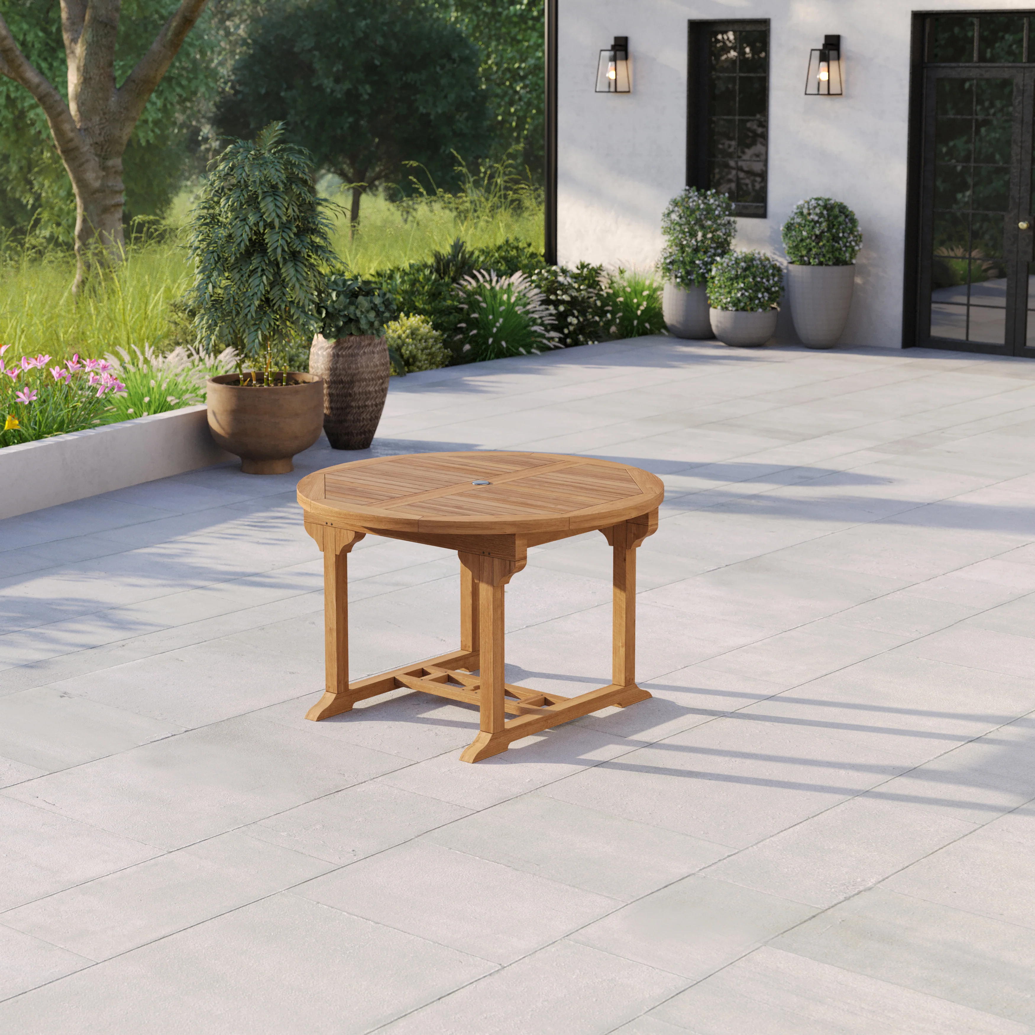 120cm to 170cm Round to Oval Extending Table 4cm Top - Image 3