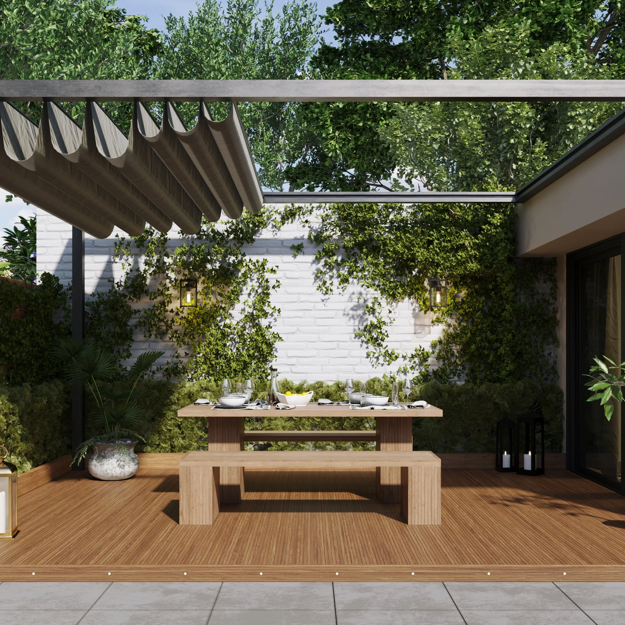 Belgravia Teak Bench Dining Set - Image 3