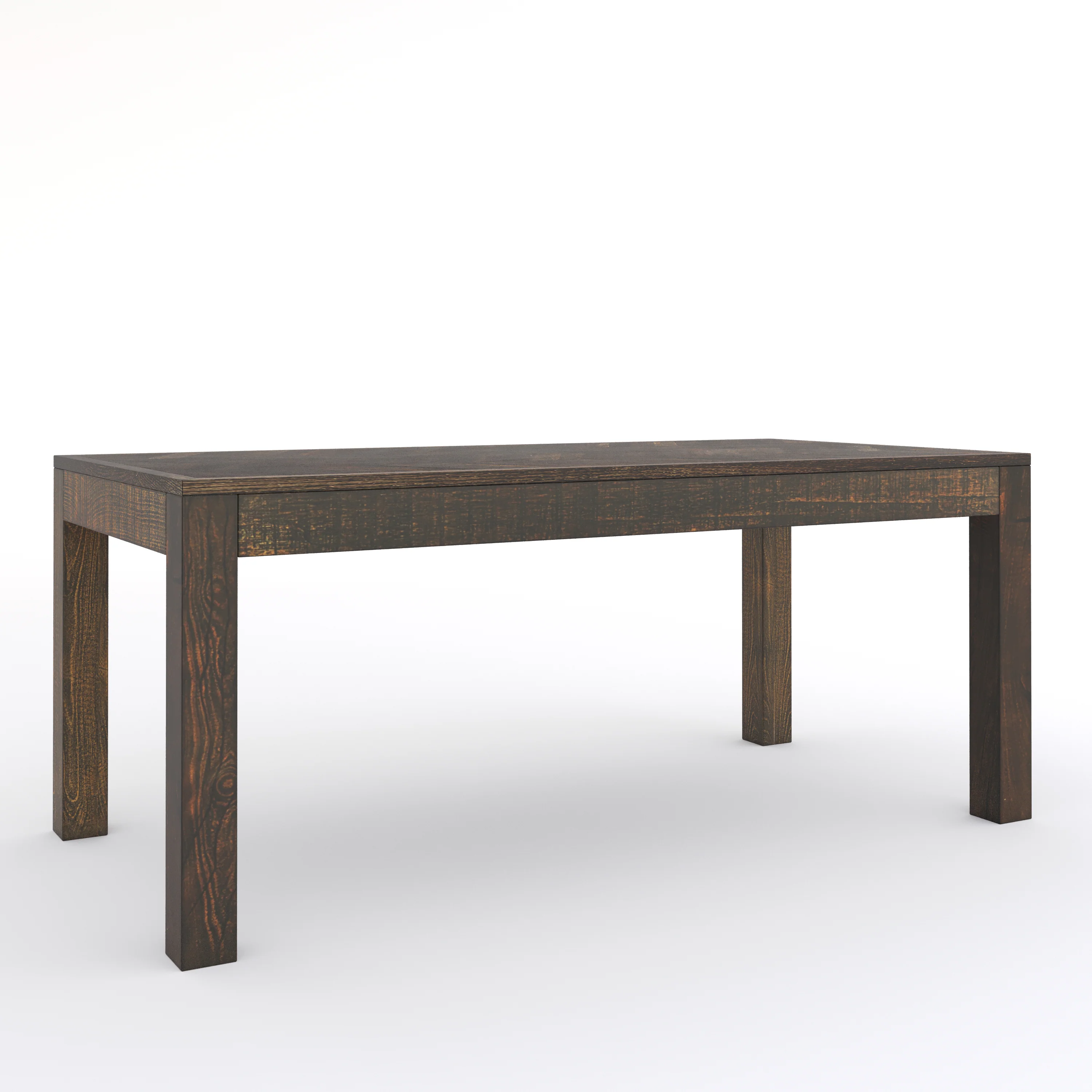 Reclaimed Teak Dining Table, Parquet Top - Image 3