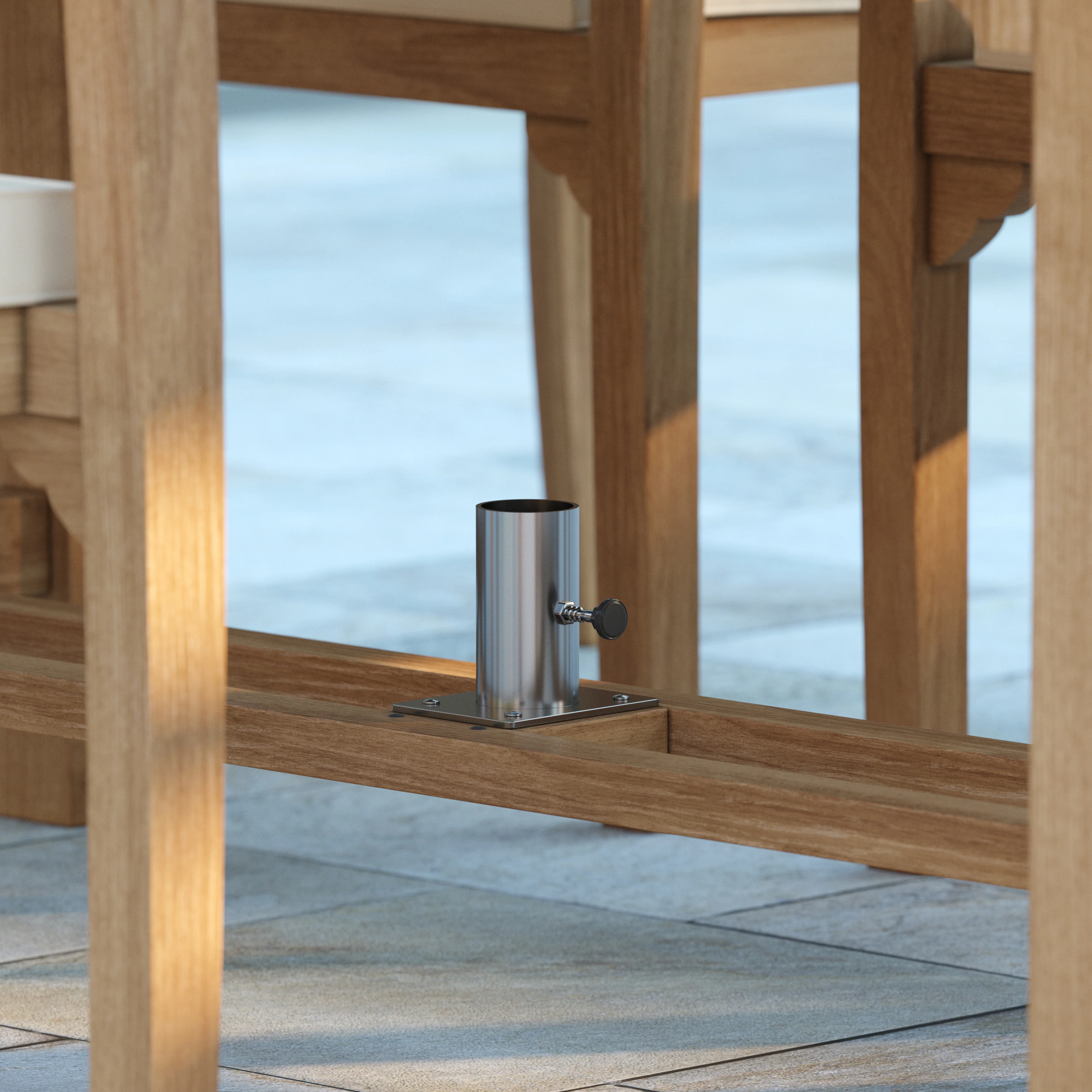 Teak Set 200–300cm Rectangle Extending Table 4cm Top with 10 Marlow Stacking Chairs – Premium Teak Garden Dining Set - Image 11