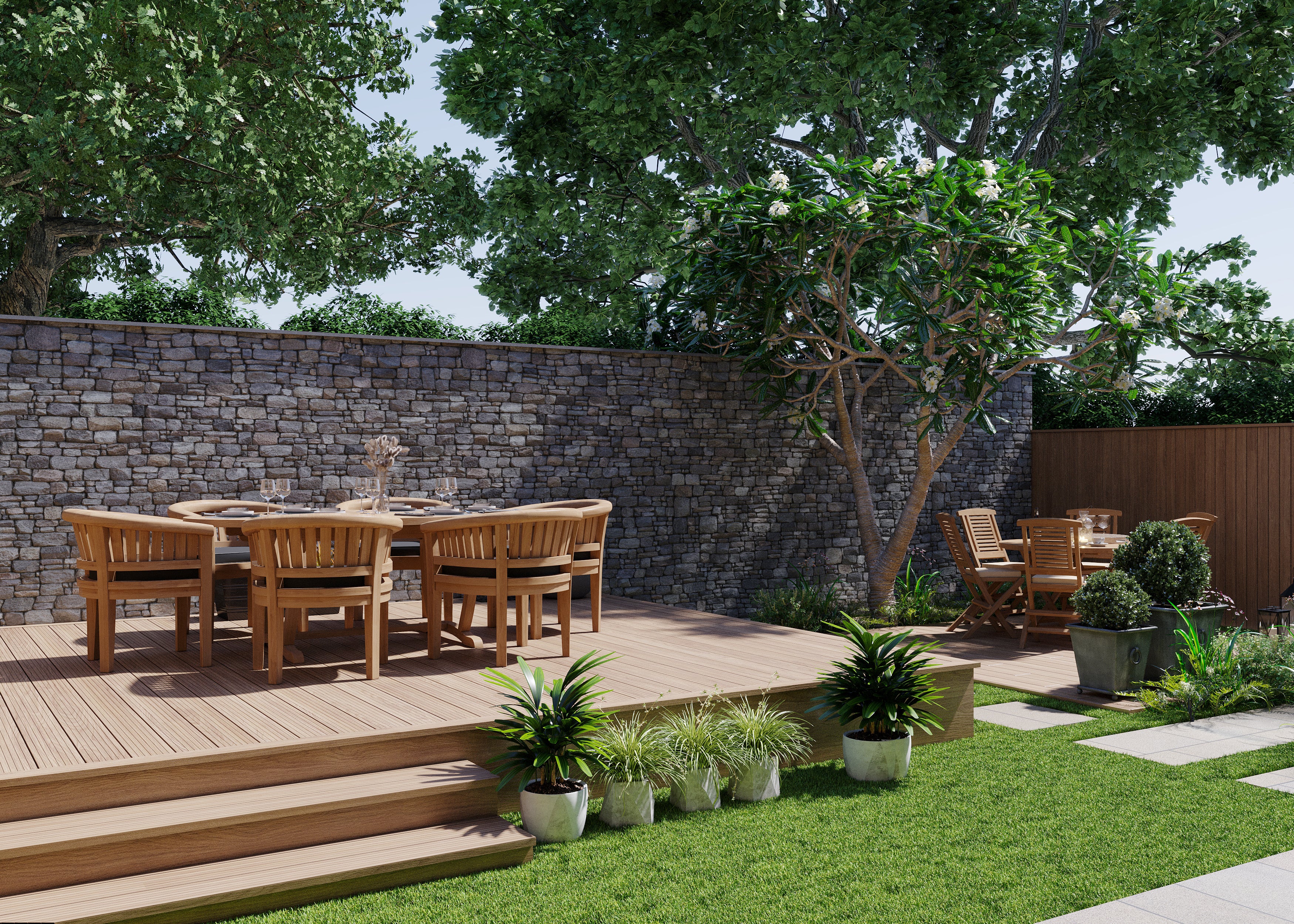 Teak Set 2m Sunshine Table with 6 San Francisco Chairs - Image 3